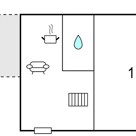 アパート 1 Bedroom Awesome In Gruda *